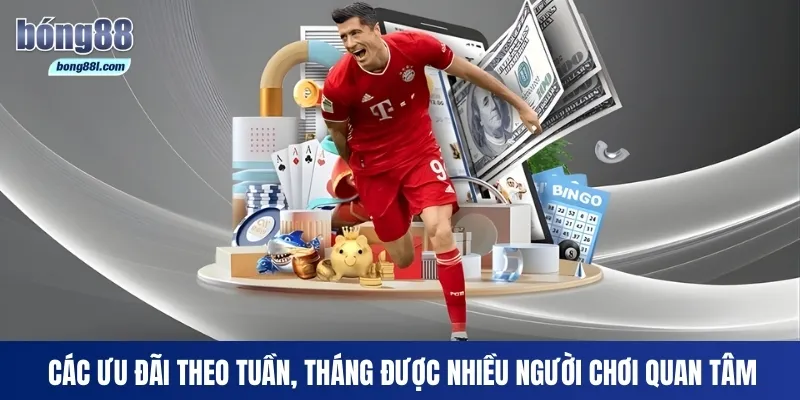 Các ưu đãi theo tuần, tháng được nhiều người chơi quan tâm